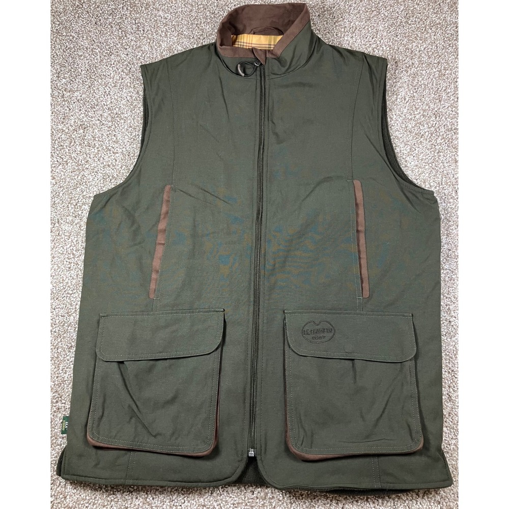 Le Chameau Mens Contenay Green Fleece Lined Shooting Vest Gilet Size Medium